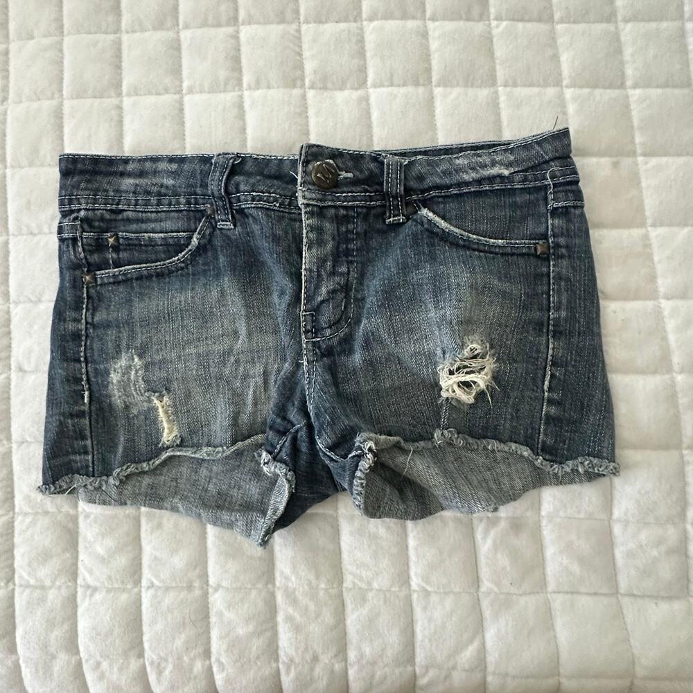 Vintage Miley Cyrus Cutoff Shorts Womens Small Distressed Raw Edges Retro Y2K